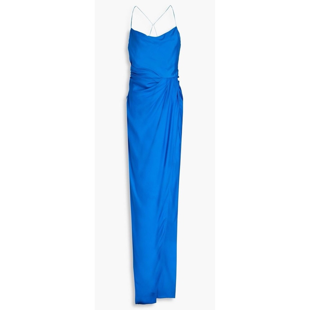GAUGE81 Shiroi Draped Silk Maxi Dress Women's Size Large Retail: $659